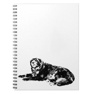 Saisonale Hunde-Silhouette Notizblock