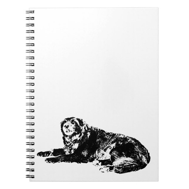 Saisonale Hunde-Silhouette Notizblock (Vorderseite)