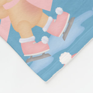 Saisonale Ice-Skaten-Schwein Winter-Fleece Fleecedecke