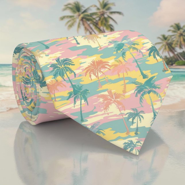 Saisonale Sommer-Palmbaum-Krawatte Krawatte (Von Creator hochgeladen)
