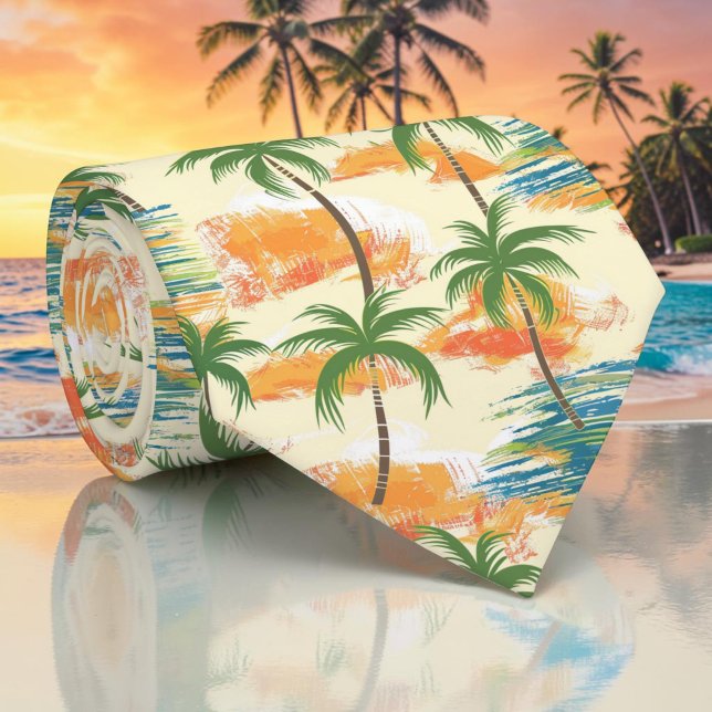 Saisonale Sommer-Palmbaum-Krawatte Krawatte (Von Creator hochgeladen)
