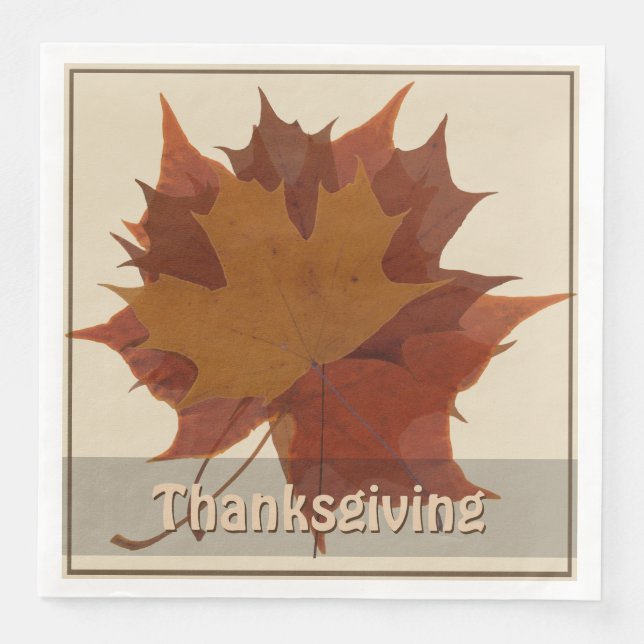 Saisonaler Herbstausgang Erntedank Serviette (Vorderseite)
