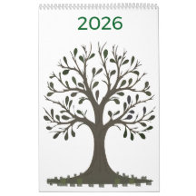 🌿 Saisonaler Wandkalender - ändere das Jahr