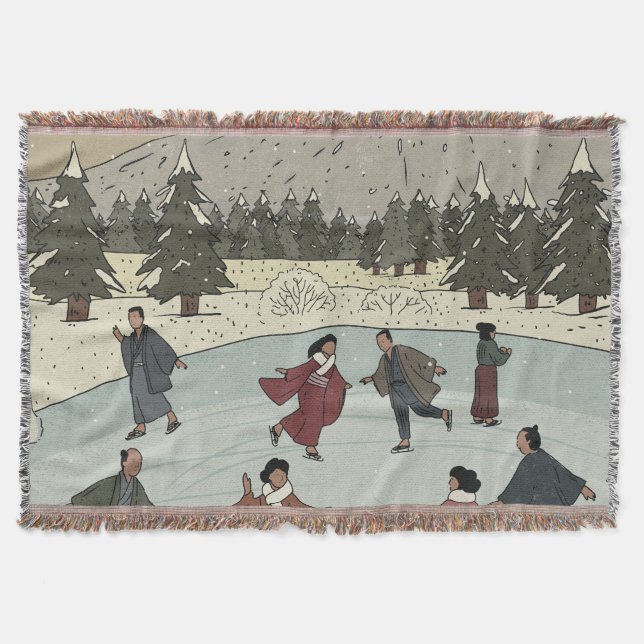 Saisonales Eislaufen Decke (Vorderseite)