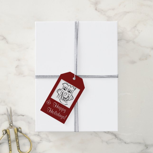 Saisonales Foto mit Grußwürfel Geschenkanhänger (Mit Garn)