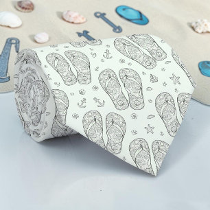 Saisonales Sommer-Flip-Flop-Muster-Halstuch Krawatte