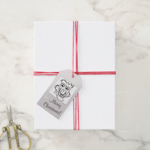 Saisonales Square Foto mit Grußsilber Geschenkanhänger