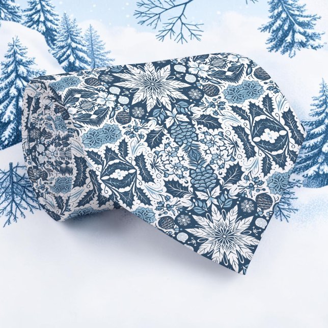 Saisonales Winter-Schneeflockenmuster-Halstuch Krawatte (Von Creator hochgeladen)