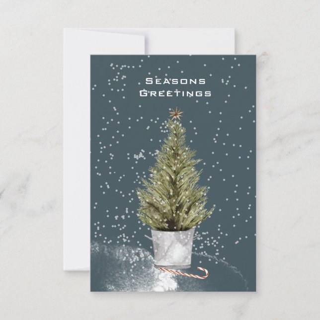 SAISONEN GREETEN EINFACHER, UNDEKORIERTER CHRISTMA (Vorderseite)