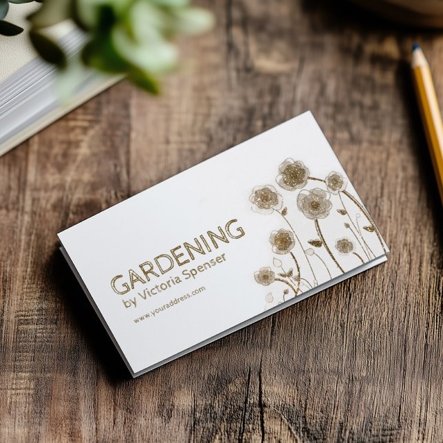 Saisongärtner für Frühlings- und Herbstreinigung Visitenkarte (Perfect for business)