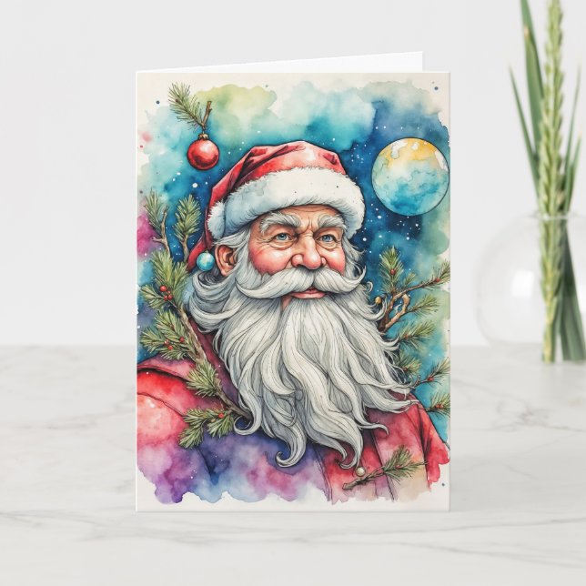 SaisonGrüße vom Weihnachtsmann Feiertagskarte (Vorderseite)