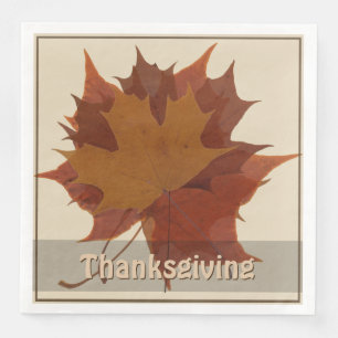 Saisonherbst verlässt Erntedank Serviette