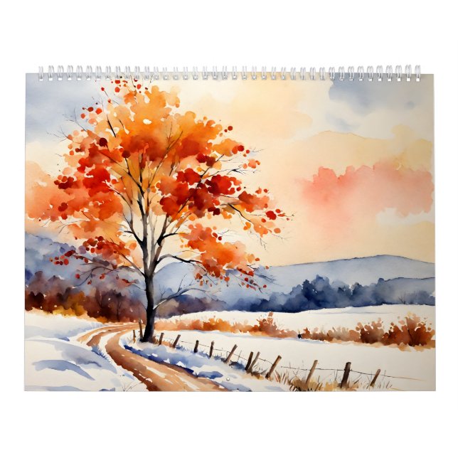 Saisonkalender 2026 | Wasserfarbe Kalender (Titelbild)