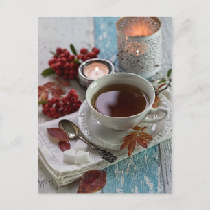 Saisonromantische Herbstbeeren leben Postkarte