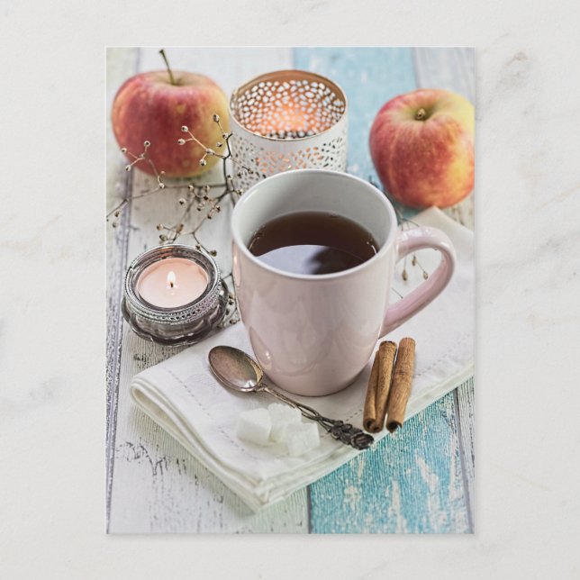 Saisonromantische Herbstfotografie Postkarte (Vorderseite)