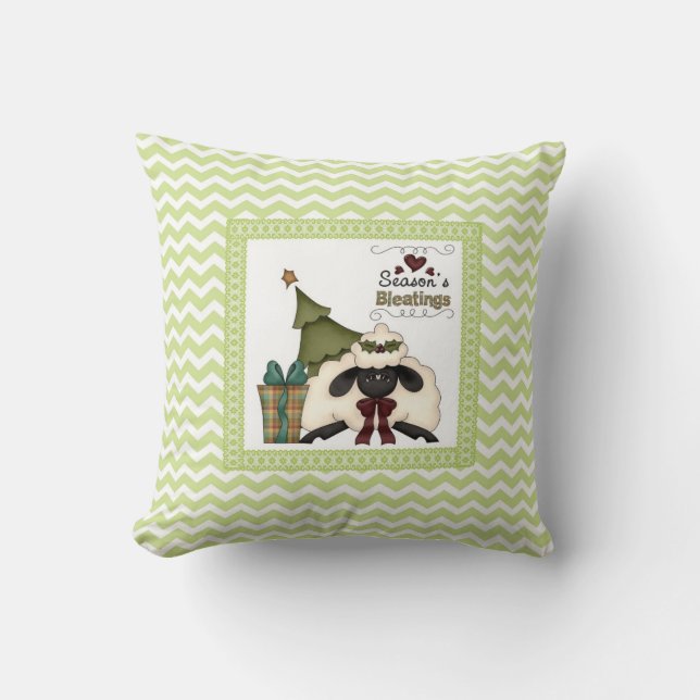 Saisons Bleatings Schaf/Baum & Geschenk Kissen (Vorderseite)