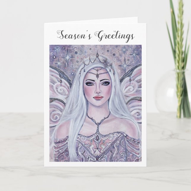 Saisons de fées hivernales cartes de voeux par Ren (Devant)