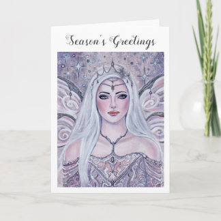 Saisons de fées hivernales cartes de voeux par Ren