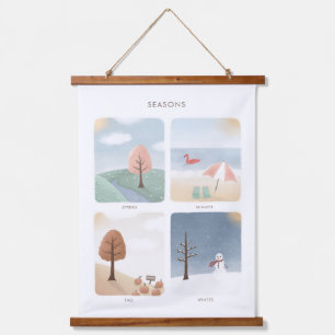 Saisons Lehrer Homeschool Dekoration Wandteppich Mit Holzrahmen