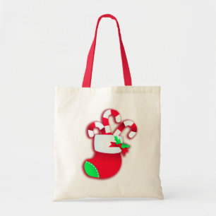 Saisontasche des roten Strumpfs der Zuckerstangen Tragetasche