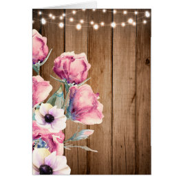 Saitenleuchten und Blume Rustikales Stallholz
