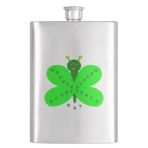 Saitn Patrick's Day Butterfly Flask Flachmann