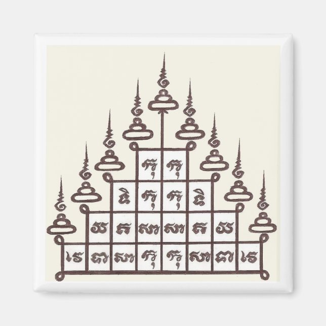 Sak Yant Kühlschrankmagnet (Vorne)