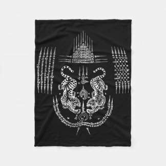 Sak Yant Muay Thai Kickboxen Tattoo asiatische Kul Fleecedecke