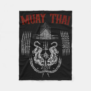 Sak Yant Muay Thai Kickboxen Tattoo asiatische Kul Fleecedecke