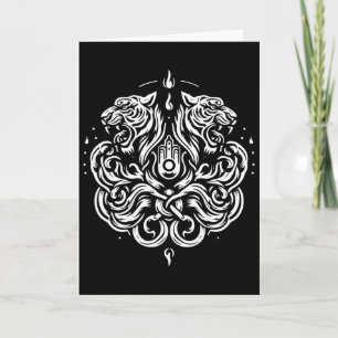 Sak Yant Muay Thai Kunst Tattoo Zwillingstiger Kic Karte