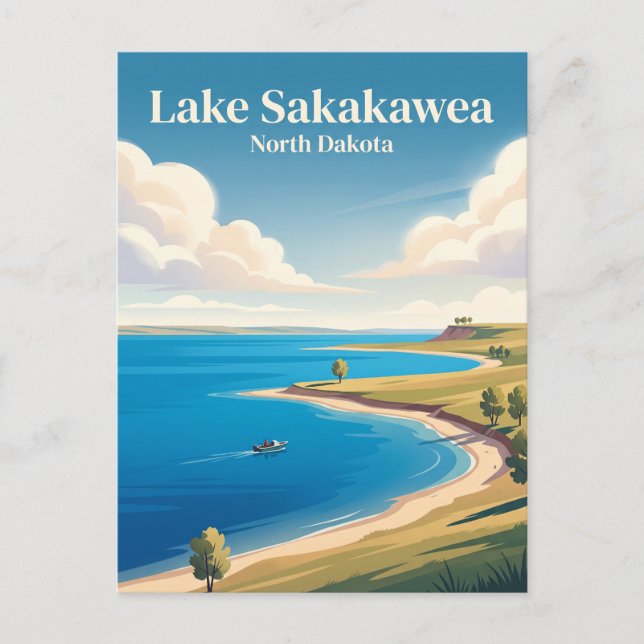 Sakakawea-See Postkarte (Vorderseite)