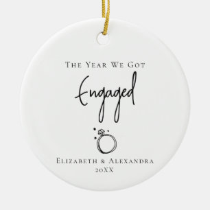 Sake Couple Names Jahr got wir verlobt Keramik Ornament
