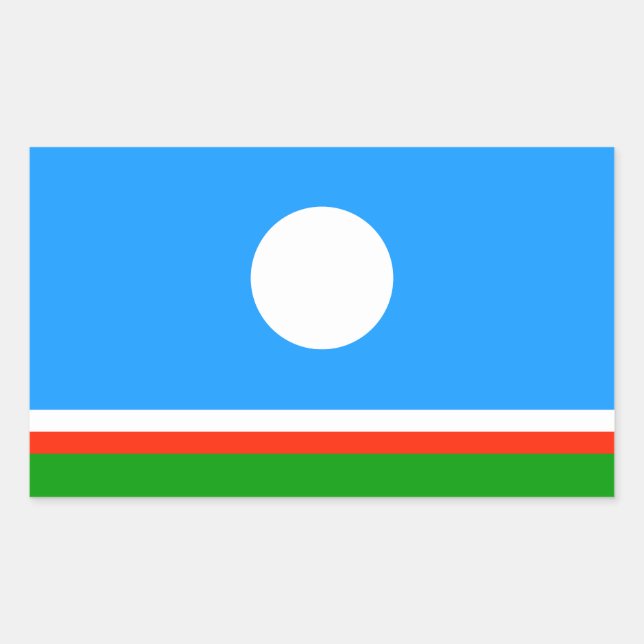 Sakha Flag Rechteckiger Aufkleber (Vorderseite)