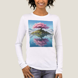 Sakora-Baum in mitten eines Sees.Bergen Tri-Blend Shirt