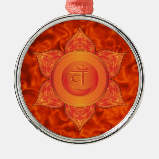 Sakrale Chakra Verzierungen Ornament Aus Metall (Vorne)