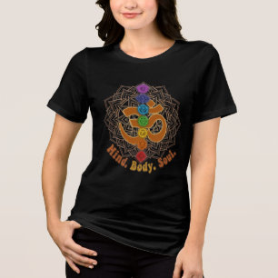 Sakrale Geometrie & Chakras Yoga T-Shirt Tri-Blend Shirt