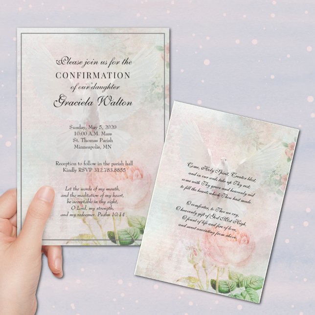 Sakrament der Bestätigung Blumengebet Einladung (Von Creator hochgeladen)