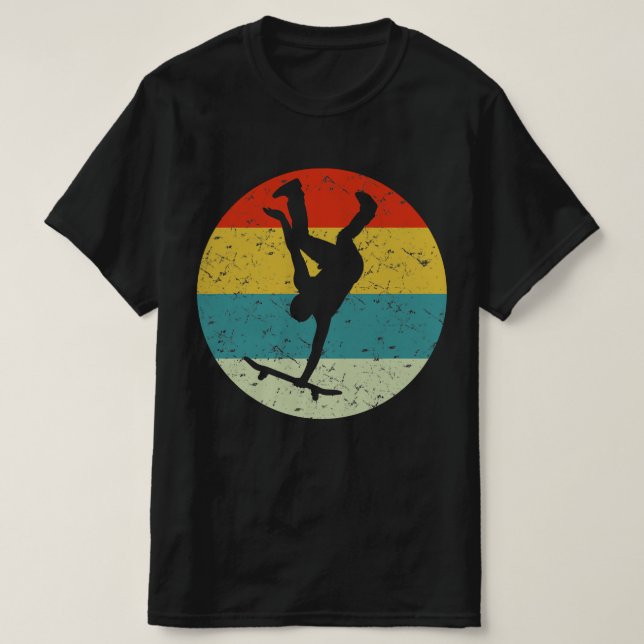 SAKTEBOARD Retro Vintage Silhouette 70er T-Shirt (Design vorne)