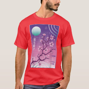 Sakura 80er 90er Jahre Japanischer Kirschblossom V T-Shirt