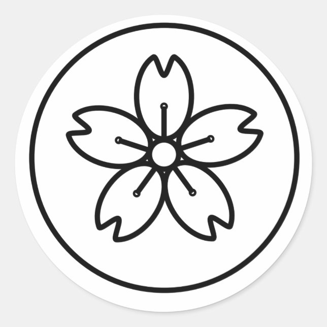 Sakura-Aufkleber Runder Aufkleber (Vorderseite)