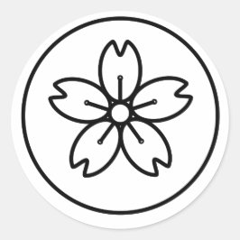 Sakura-Aufkleber Runder Aufkleber