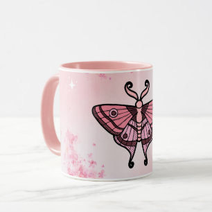 Sakura Bliss, rosa Moth, Sakura Hintergrund Tasse