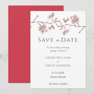 Sakura Blossom Enregistrer la carte Date