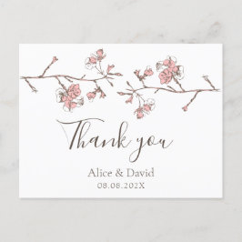 Sakura Blossom Floral Carte de remerciements