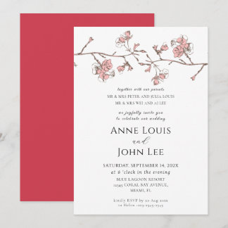 Sakura Blossom Wedding Einladung