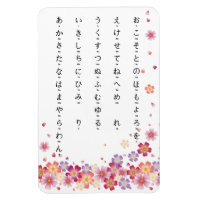 Sakura blüht Hiragano mit Romaji Japanisch