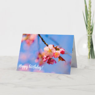 Sakura-Blume, Buds und der blaue Frühlingshimmel Karte