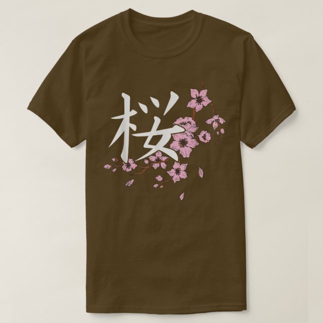 Sakura Blume Frühlingskirsche Blüten Japanischer K T-Shirt (Design vorne)