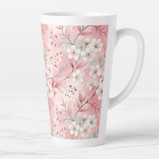 Sakura Blume Pattern Pink Milchtasse (Rechts)