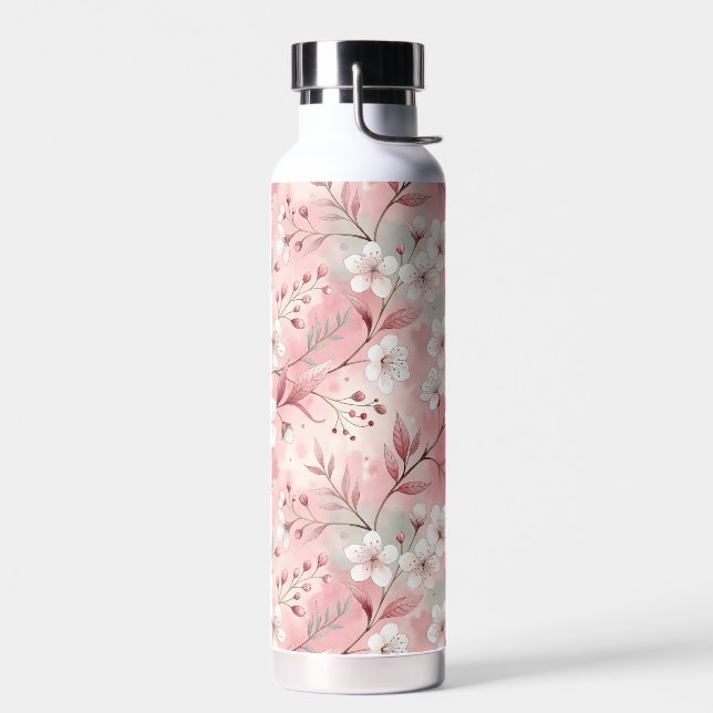 Sakura Blume Pattern Pink Trinkflasche (Links)